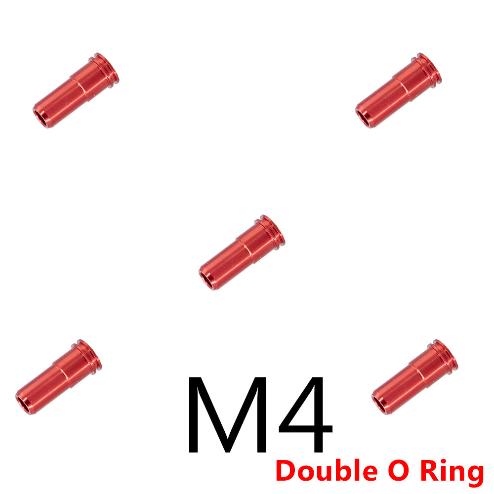 CNC Double O-Ring 21.4MM M4 Air Nozzle For Airsoft Ver.2 Gearbox - Black/Red/Blue/Gold