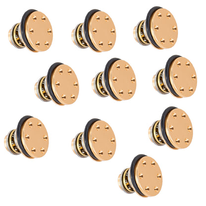 10Pcs 6063 CNC Aluminum Alloy Six Hole Piston Head For Airsoft Gel Blaster - Blue/Black/Red/Gold