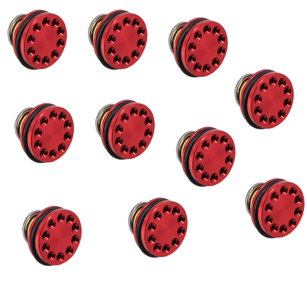 10Pcs 6063 CNC Aluminum Alloy 10-Hole Piston Head  For Ver.2 – (Blue/Black/Red/Gold)