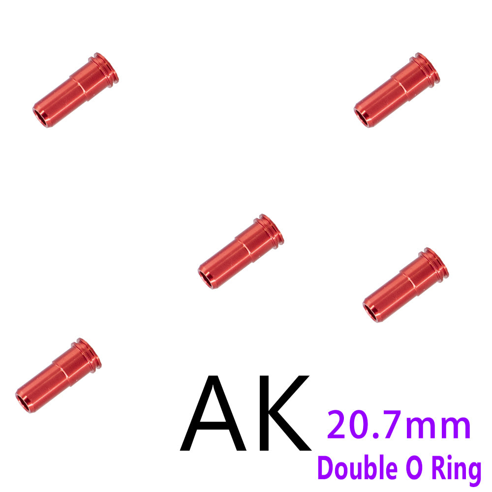6063 Aluminum Alloy Double O-Ring 20.7MM Nozzle Compatible with DIY Model Kits – Black/Red/Blue/Gold