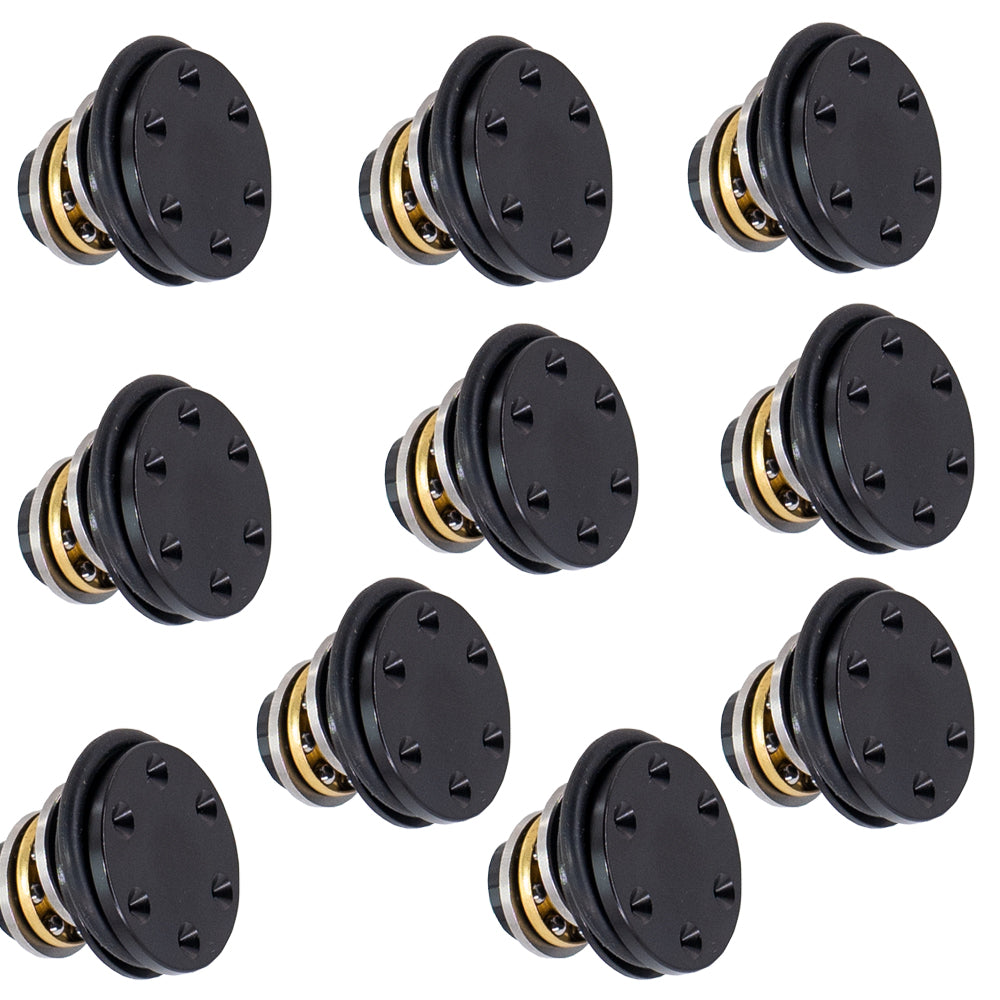 10Pcs 6063 CNC Aluminum Alloy Six Hole Piston Head For Airsoft Gel Blaster - Blue/Black/Red/Gold