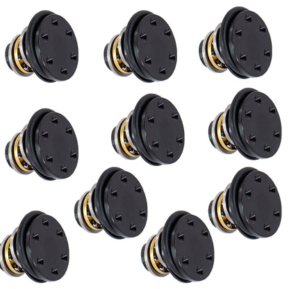10Pcs 6063 CNC Aluminum Alloy Six Hole Piston Head For Airsoft Gel Blaster - Blue/Black/Red/Gold