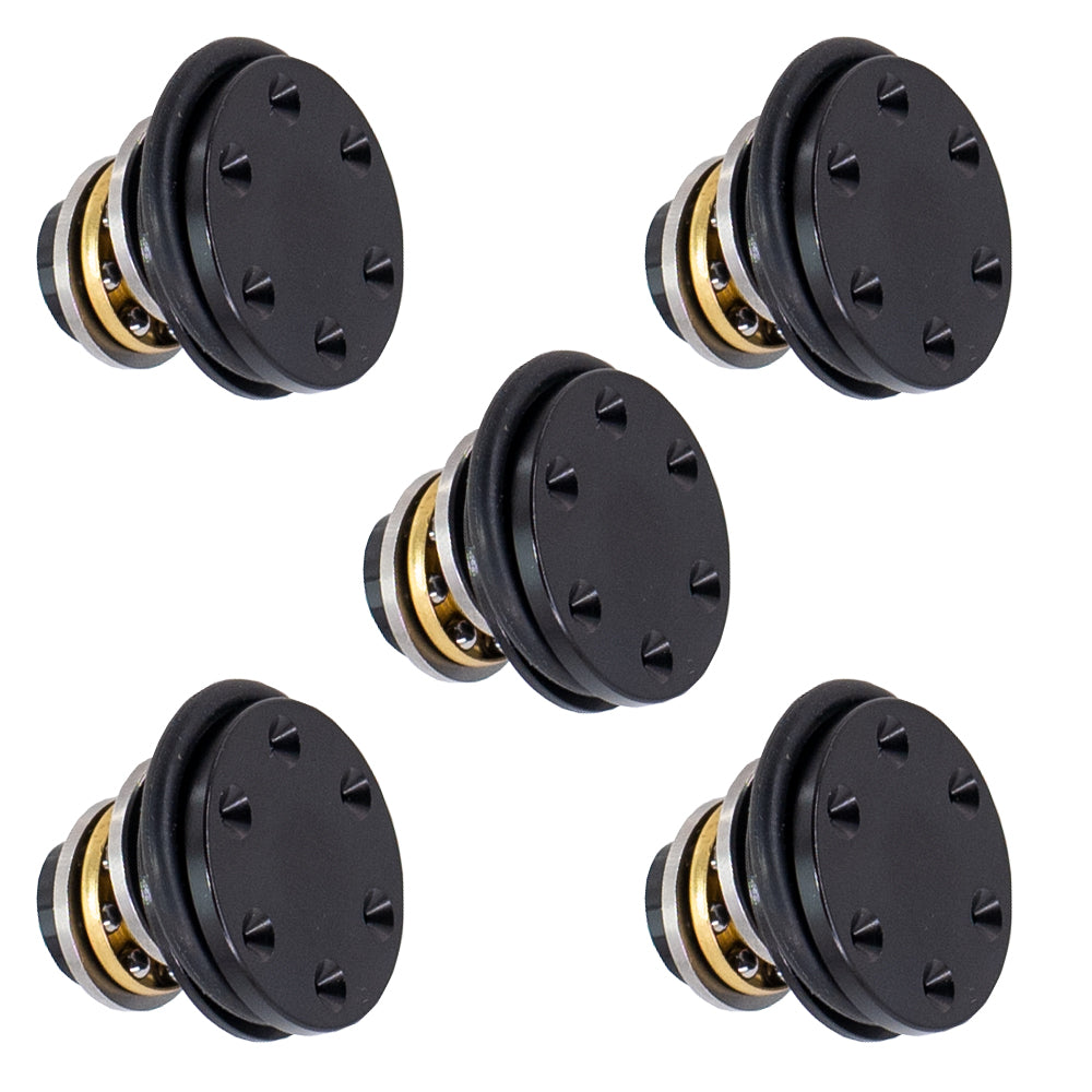 10Pcs 6063 CNC Aluminum Alloy Six Hole Piston Head For Airsoft Gel Blaster - Blue/Black/Red/Gold