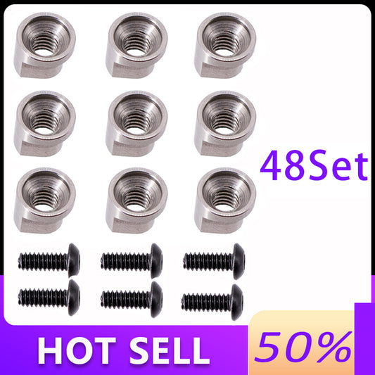 48-Piece 303 Steel Screw and Nut Set for DIY Mechanical Components