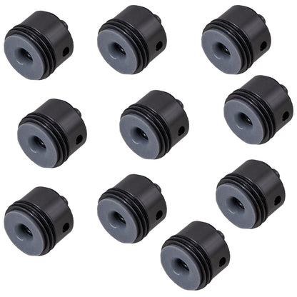 6063 Metal Aluminum Alloy Cylinder Head For Gel Blaster Airsoft Ver.2 Gearbox - Gray/White Rubber Pad
