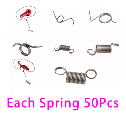 100Pcs Full Metal Steel Spring Set Compatible with DIY Model Version 2 Gearbox