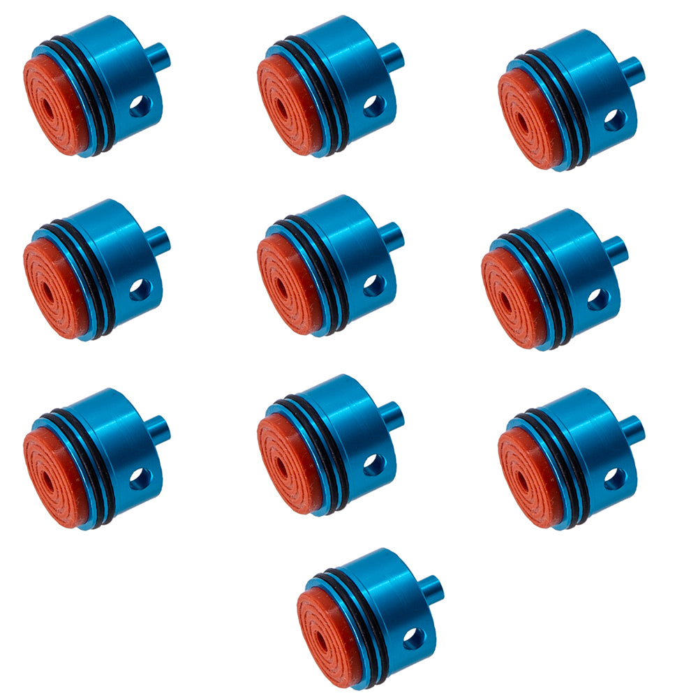 Thickened Red Rubber Pad 6063 Metal Aluminum Alloy Cylinder Head For Gel Blaster Airsoft Ver.2 Gearbox