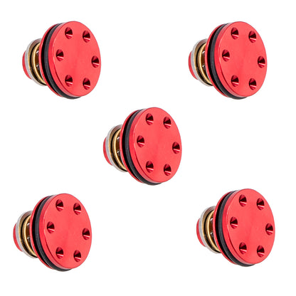 10Pcs 6063 CNC Aluminum Alloy Six Hole Piston Head For Airsoft Gel Blaster - Blue/Black/Red/Gold