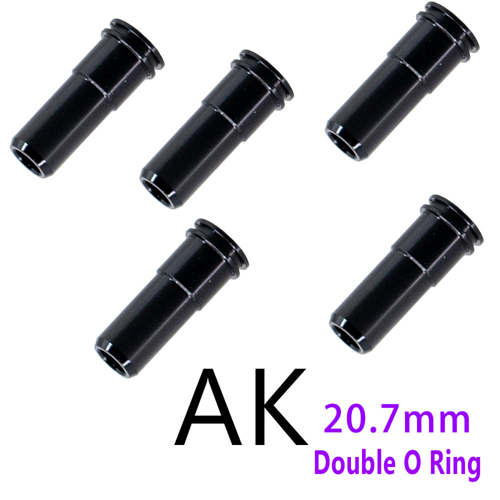 6063 Aluminum Alloy Double O-Ring 20.7MM Nozzle Compatible with DIY Model Kits – Black/Red/Blue/Gold