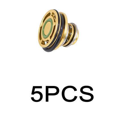 10Pcs CNC Aluminum Piston Head with Triple O-Rings  For M4 Airsoft Gel Guns – (Blue/Black/Red/Gold)