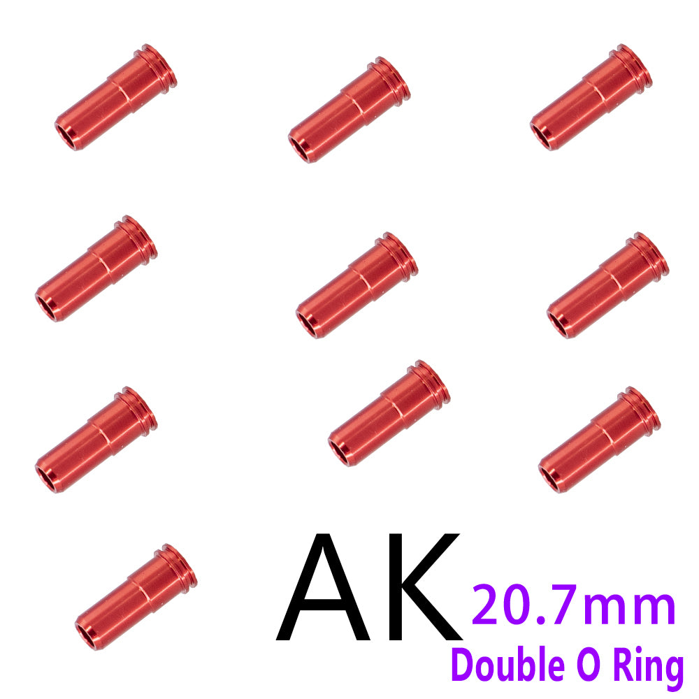 6063 Aluminum Alloy Double O-Ring 20.7MM Nozzle Compatible with DIY Model Kits – Black/Red/Blue/Gold