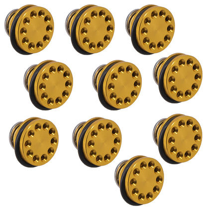 10Pcs 6063 CNC Aluminum Alloy 10-Hole Piston Head  For Ver.2 – (Blue/Black/Red/Gold)