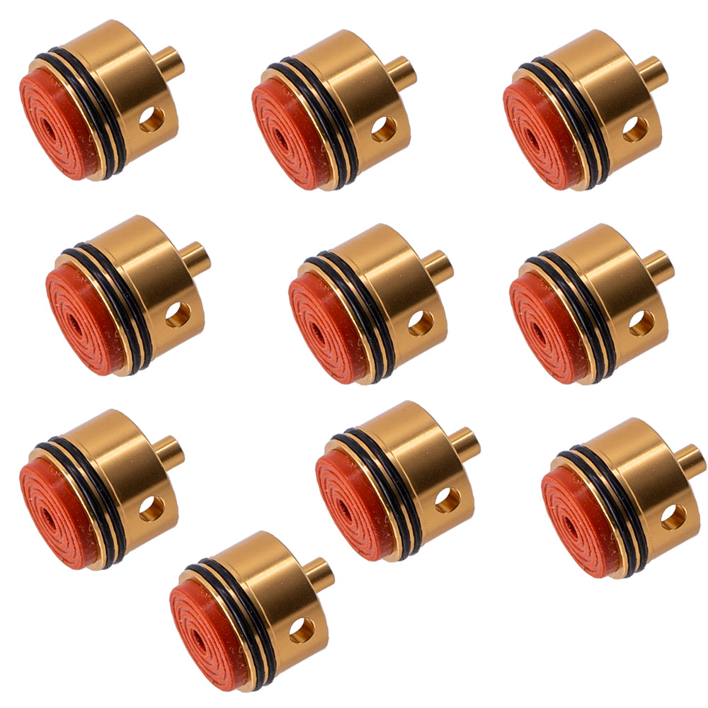 Thickened Red Rubber Pad 6063 Metal Aluminum Alloy Cylinder Head For Gel Blaster Airsoft Ver.2 Gearbox
