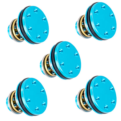 10Pcs 6063 CNC Aluminum Alloy Six Hole Piston Head For Airsoft Gel Blaster - Blue/Black/Red/Gold