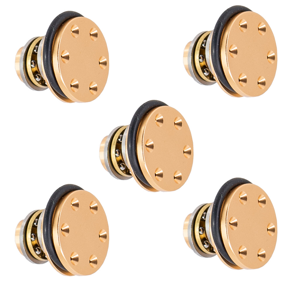 10Pcs 6063 CNC Aluminum Alloy Six Hole Piston Head For Airsoft Gel Blaster - Blue/Black/Red/Gold