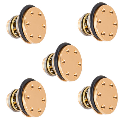 10Pcs 6063 CNC Aluminum Alloy Six Hole Piston Head For Airsoft Gel Blaster - Blue/Black/Red/Gold