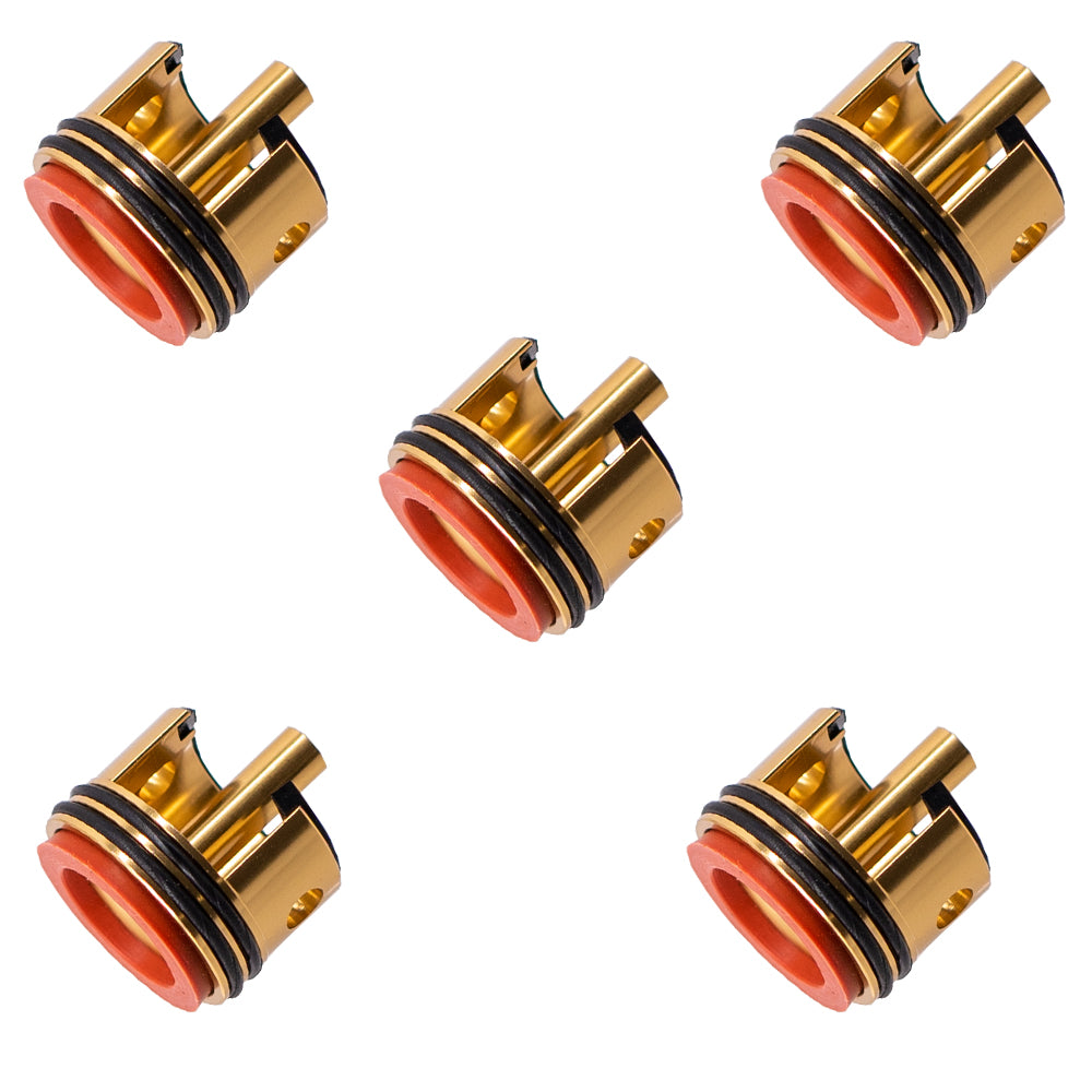 Red Rubber Pad 6063 Metal Aluminum Alloy Cylinder Head For Gel Blaster Airsoft Ver.2 Gearbox - Red Rubber Pad