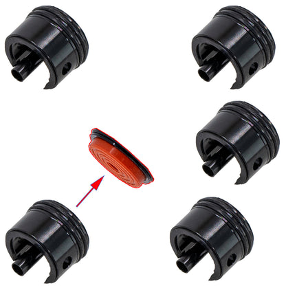 6063 Metal Aluminum Alloy Cylinder Head For Gel Blaster Airsoft Ver.2 Gearbox - Red Rubber Pad