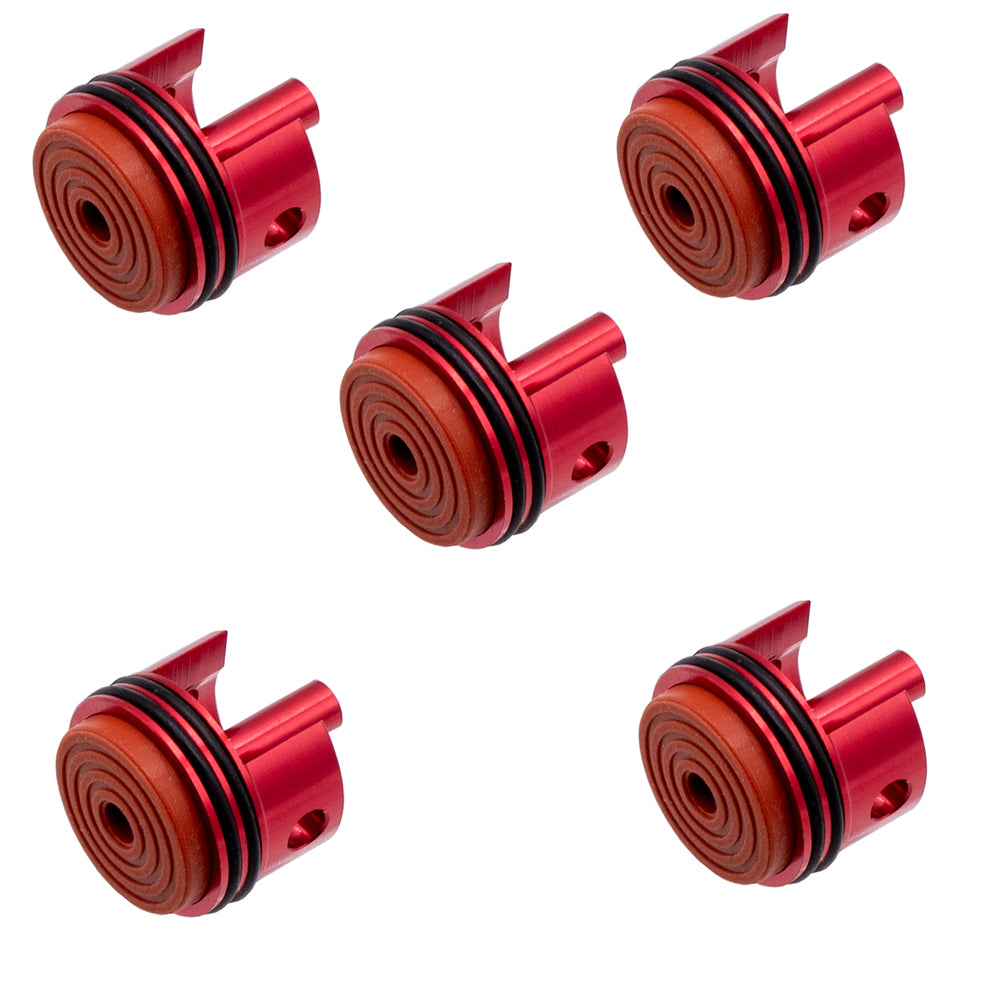 Thickened Red Rubber Pad 6063 Metal Aluminum Alloy Cylinder Head For Gel Blaster Airsoft Ver.2 Gearbox