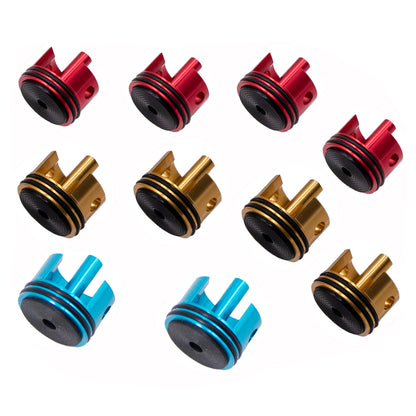 Black Rubber Pad 6063 Metal Aluminum Alloy Cylinder Head For Gel Blaster Airsoft Ver.2 Gearbox