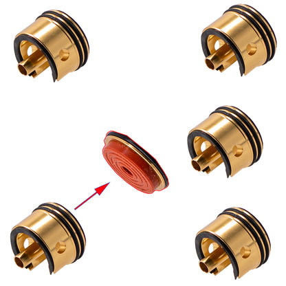 6063 Metal Aluminum Alloy Cylinder Head For Gel Blaster Airsoft Ver.2 Gearbox - Red Rubber Pad