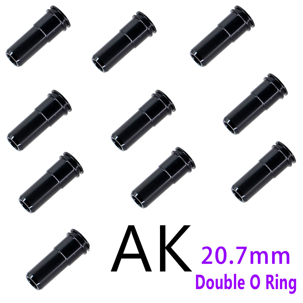 6063 Aluminum Alloy Double O-Ring 20.7MM Nozzle Compatible with DIY Model Kits – Black/Red/Blue/Gold