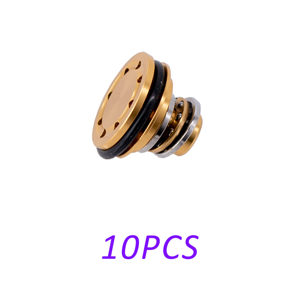 10Pcs CNC Aluminum Alloy Six Hole Piston Head – DIY Outdoor Model Parts (Blue/Black/Red/Gold)