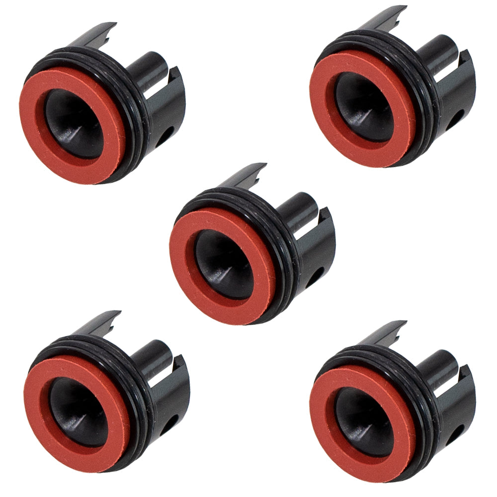 Red Rubber Pad 6063 Metal Aluminum Alloy Cylinder Head For Gel Blaster Airsoft Ver.2 Gearbox - Red Rubber Pad