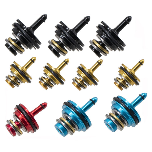 10Pcs 6063 CNC Aluminum Alloy Piston Head For Airsoft Gel Blaster – (Blue/Black/Red/Gold)