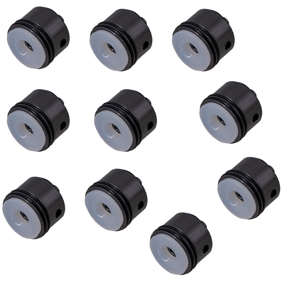 6063 Metal Aluminum Alloy Cylinder Head For Gel Blaster Airsoft Ver.2 Gearbox - Gray/White Rubber Pad