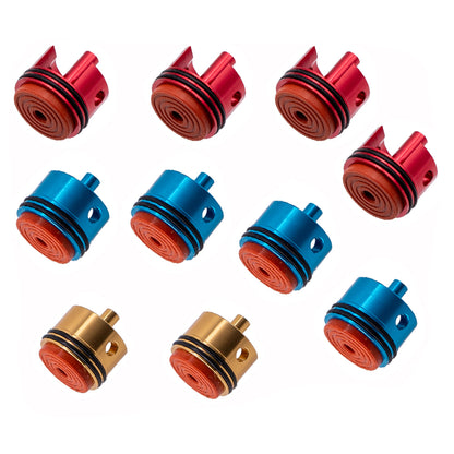 Thickened Red Rubber Pad 6063 Metal Aluminum Alloy Cylinder Head For Gel Blaster Airsoft Ver.2 Gearbox