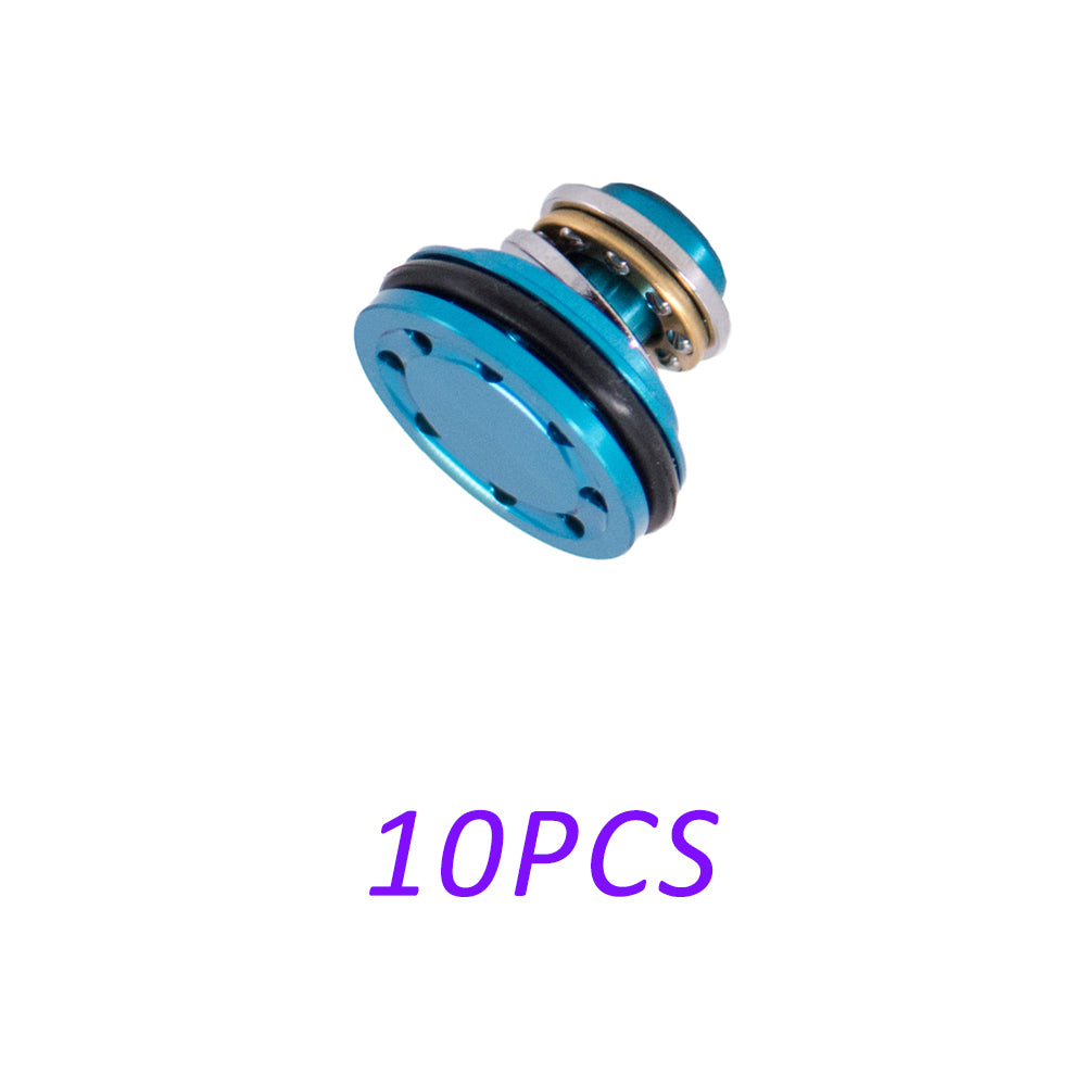 10Pcs CNC Aluminum Alloy Six Hole Piston Head – DIY Outdoor Model Parts (Blue/Black/Red/Gold)