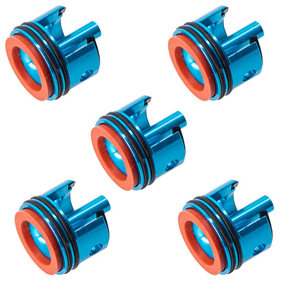 Red Rubber Pad 6063 Metal Aluminum Alloy Cylinder Head For Gel Blaster Airsoft Ver.2 Gearbox - Red Rubber Pad