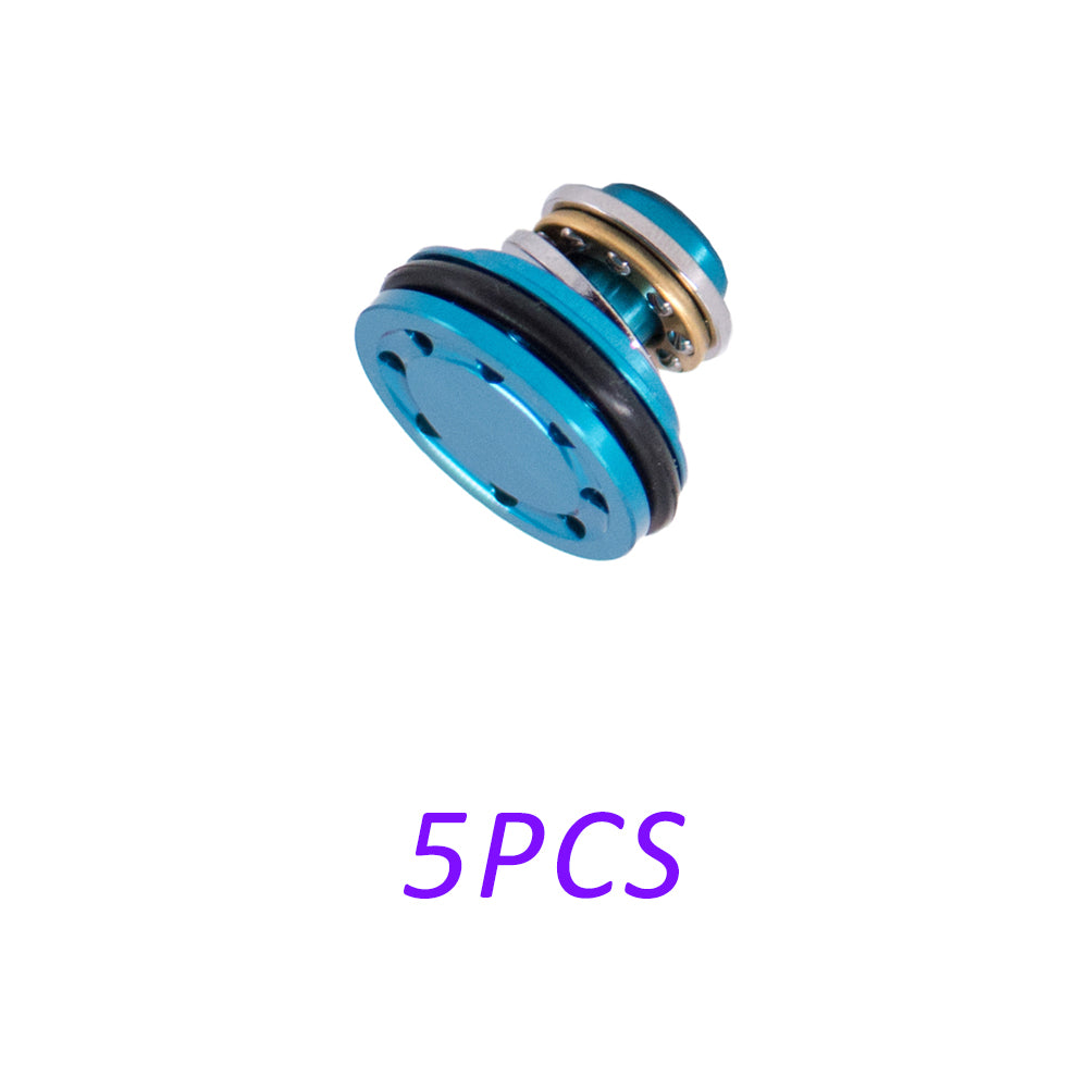 10Pcs CNC Aluminum Alloy Six Hole Piston Head – DIY Outdoor Model Parts (Blue/Black/Red/Gold)