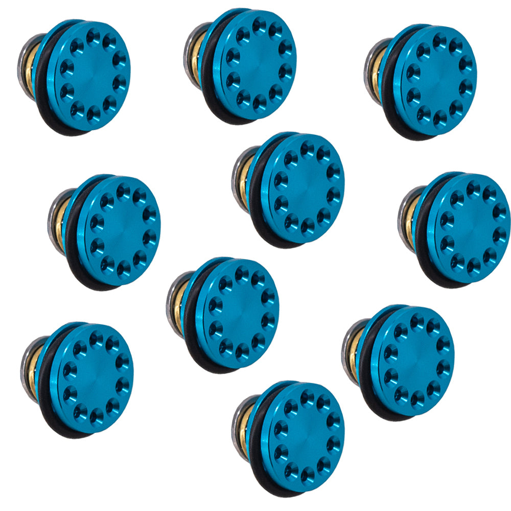 10Pcs 6063 CNC Aluminum Alloy 10-Hole Piston Head  For Ver.2 – (Blue/Black/Red/Gold)