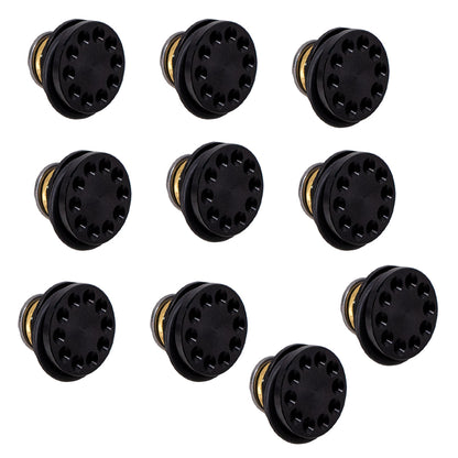 10Pcs 6063 CNC Aluminum Alloy 10-Hole Piston Head  For Ver.2 – (Blue/Black/Red/Gold)