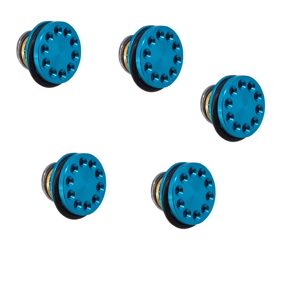 10Pcs 6063 CNC Aluminum Alloy 10-Hole Piston Head  For Ver.2 – (Blue/Black/Red/Gold)