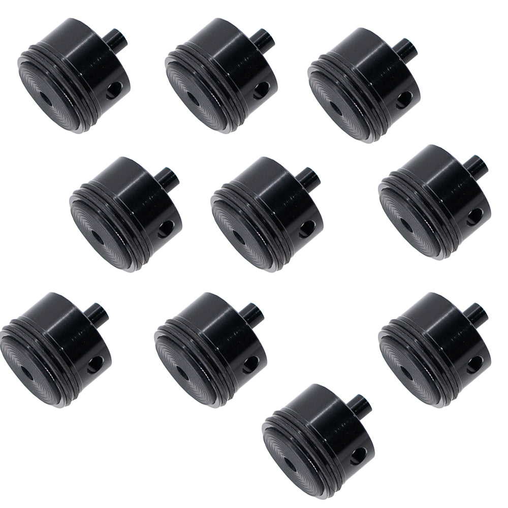 Black Rubber Pad 6063 Metal Aluminum Alloy Cylinder Head For Gel Blaster Airsoft Ver.2 Gearbox