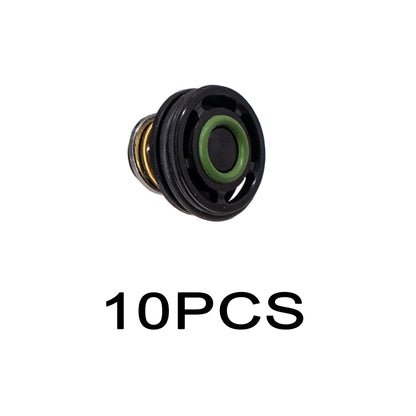 10Pcs CNC Aluminum Piston Head with Triple O-Rings  For M4 Airsoft Gel Guns – (Blue/Black/Red/Gold)