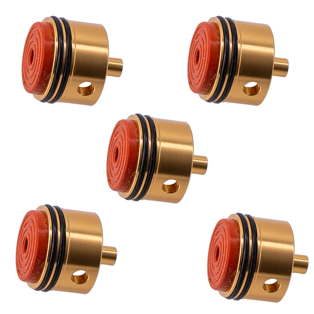 Thickened Red Rubber Pad 6063 Metal Aluminum Alloy Cylinder Head For Gel Blaster Airsoft Ver.2 Gearbox
