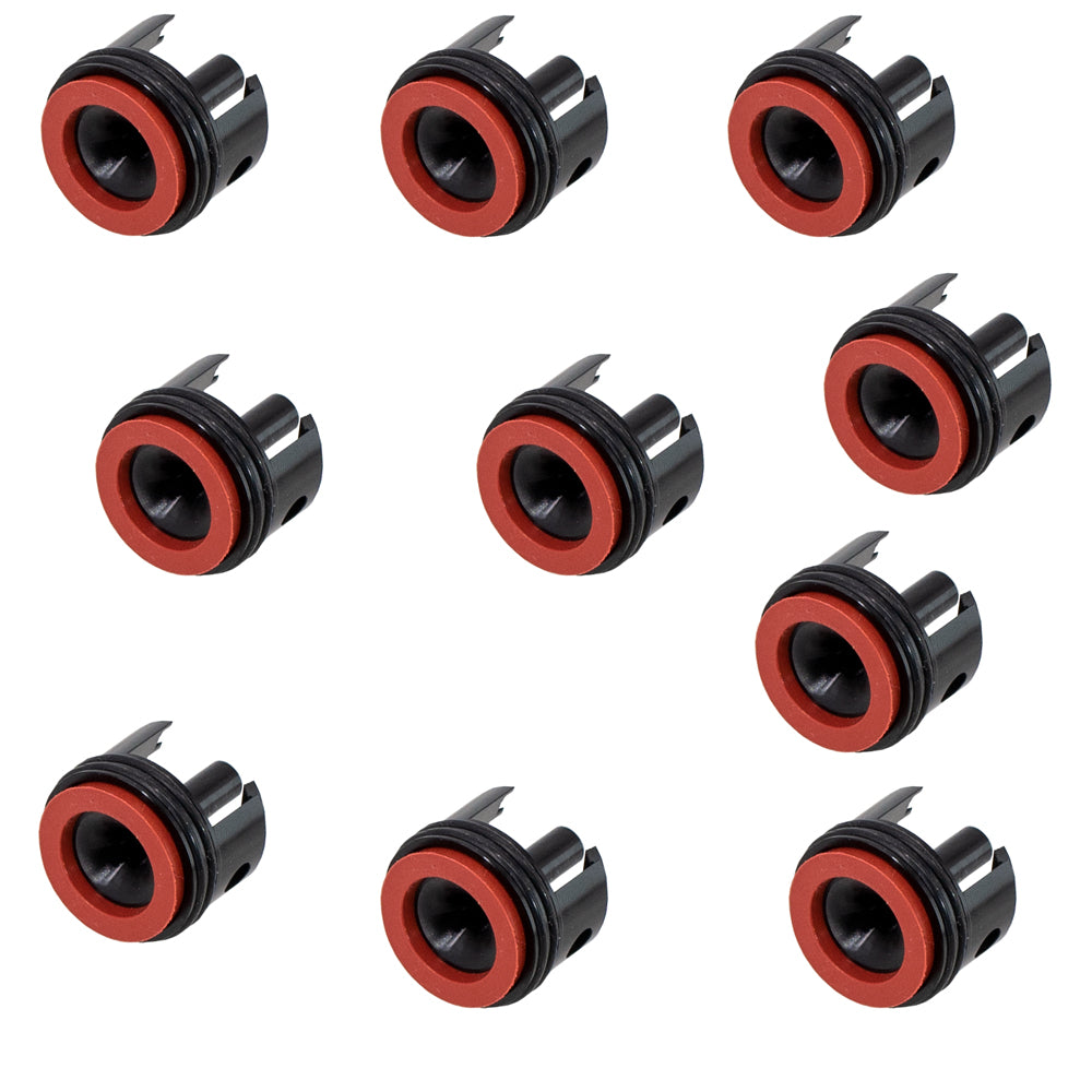 Red Rubber Pad 6063 Metal Aluminum Alloy Cylinder Head For Gel Blaster Airsoft Ver.2 Gearbox - Red Rubber Pad