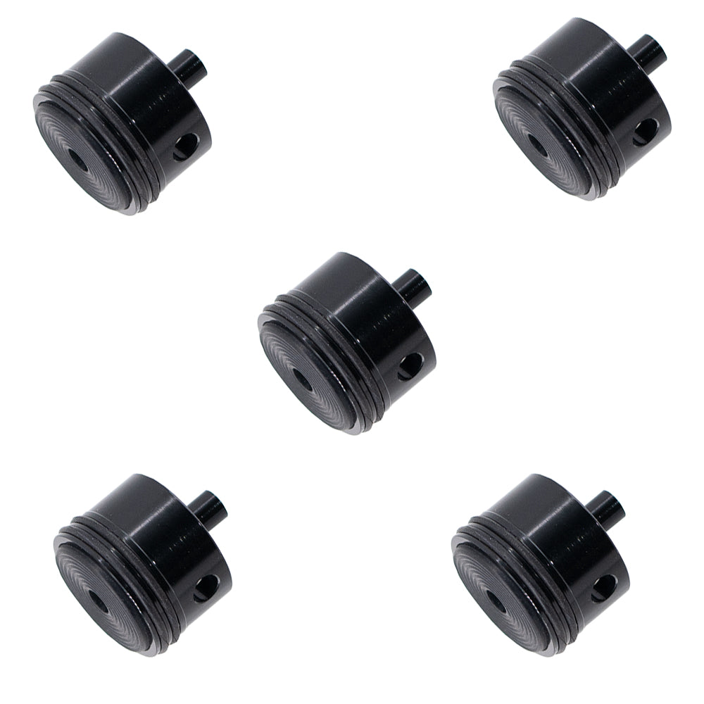 Black Rubber Pad 6063 Metal Aluminum Alloy Cylinder Head For Gel Blaster Airsoft Ver.2 Gearbox