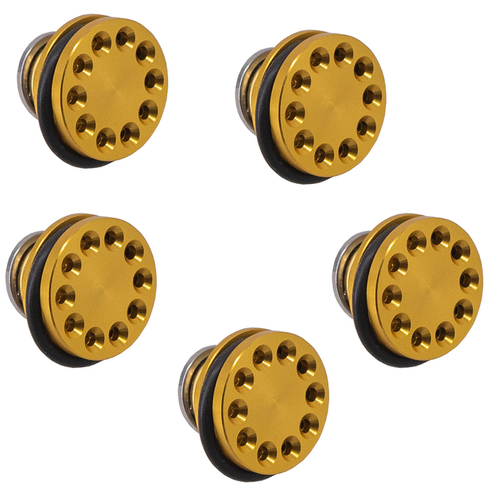 10Pcs 6063 CNC Aluminum Alloy 10-Hole Piston Head  For Ver.2 – (Blue/Black/Red/Gold)