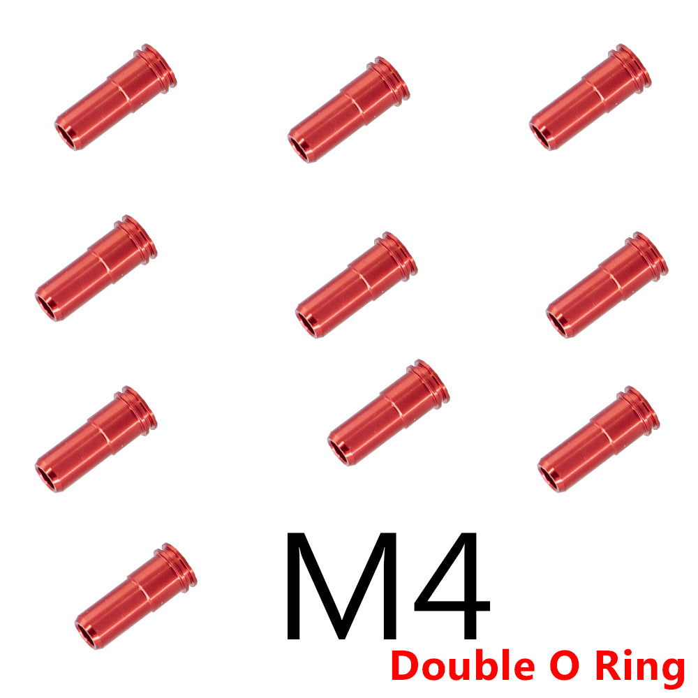 CNC Double O-Ring 21.4MM M4 Air Nozzle For Airsoft Ver.2 Gearbox - Black/Red/Blue/Gold